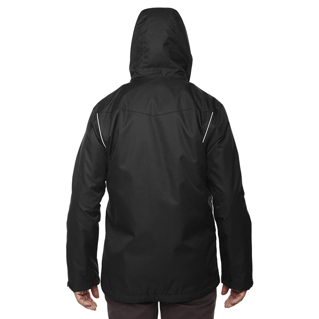 Core 365 Men's Black Region 3-in-1 Jacket with Fleece Liner