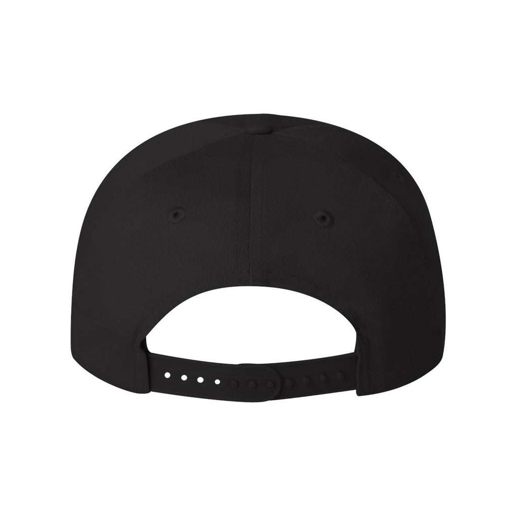 Valucap Black Five-Panel Twill Cap