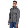 North End Men's Carbon/Black Flux Melange Bonded Fleece Jacket