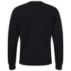 J. America Men's Black Solid Triblend Fleece Crewneck Sweatshirt