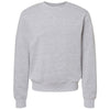 J. America Men's Grey Triblend Triblend Fleece Crewneck Sweatshirt