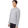 J. America Men's Grey Triblend Triblend Fleece Crewneck Sweatshirt