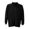 Vantage Men's Black 1/4-Zip Flat-Back Rib Pullover