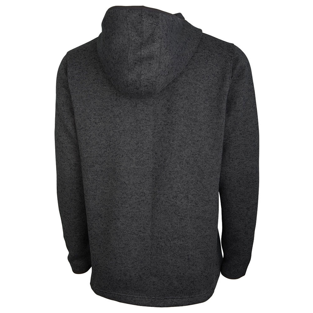 Charles River Men's Charcoal Heathered Fleece Quarter Zip Hoodie