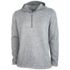 Charles River Men's Light Grey Heathered Fleece Quarter Zip Hoodie