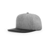 Richardson Heather Grey/Black Street Melton Wool Strapback Cap