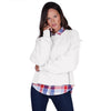 Charles River Women's White Clifton Distressed Boxy Sweatshirt