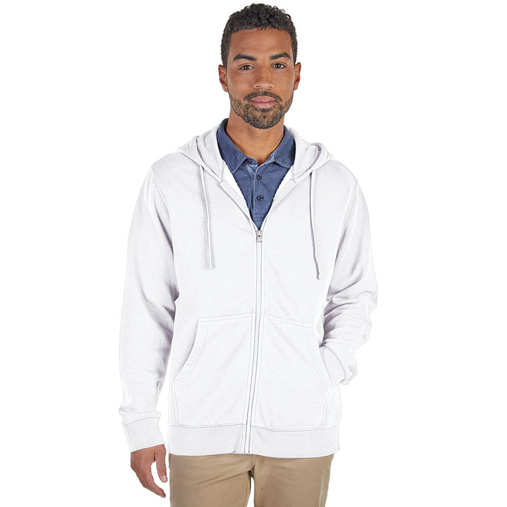 Charles River Unisex White Clifton Full Zip Hoodie