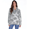 Charles River Unisex Grey Tie Crosswind Quarter Zip Sweatshirt (Tie-Dye)