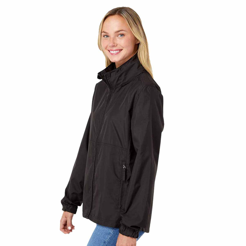 Dri Duck Women's Black Riley Packable Jacket