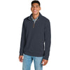 Charles River Men's Heather Navy Hudson Quarter Zip Pullover