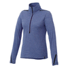 Elevate Women's Metro Blue Heather/Black Dege Eco Knit Half Zip