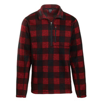 Landway Men's Red Kodiak 1/4-Zip Sweater-Knit Fleece