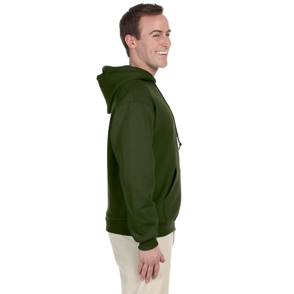 Jerzees Men's Military Green 8 Oz. Nublend Fleece Pullover Hood