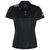 adidas Women's Black/White 3 Stripe Shoulder Sport Polo