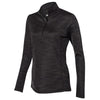 adidas Women's Black Melange Lightweight Quarter Zip