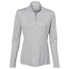 adidas Women's Mid Grey Melange Lightweight Quarter Zip