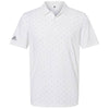 adidas Men's White/Grey Three Pine Tree Polo