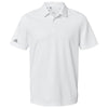 Adidas Men's White Micro Pique Polo