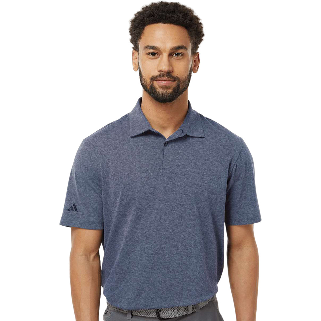 Adidas Men's Collegiate Navy Melange Blend Polo