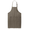 Port Authority Khaki Easy Care Extra Long Bib Apron with Stain Release