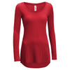 Expert Women's Deep Red TriTec Long Sleeve Scoop Neck Tee