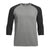 Expert Men's Steel/Black 3/4 Raglan Sleeve Outfitter Crew