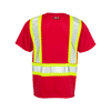 ML Kishigo Men's Red/Lime Enhanced Visibility Pocket T-Shirt