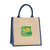 Perfect Line Navy Jute Shopper Tote