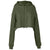 Bella + Canvas Women's Military Green Cropped Fleece Hoodie