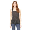 Bella + Canvas Women's Black Marble Flowy Racerback Tank