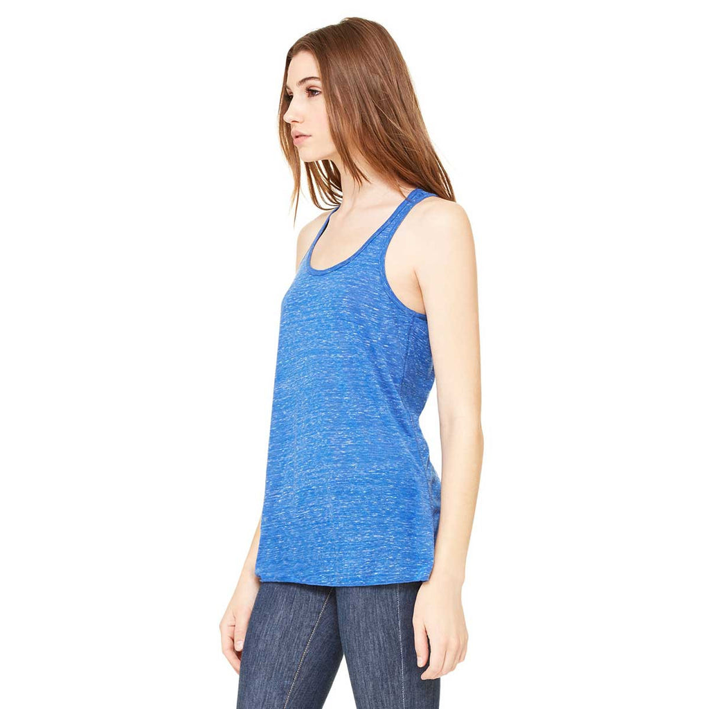 Bella + Canvas Women's True Royal Marble Flowy Racerback Tank