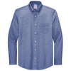 Brooks Brothers Men's Cobalt Blue Wrinkle-Free Stretch Pinpoint Shirt