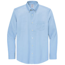 Brooks Brothers Men's Newport Blue Wrinkle-Free Stretch Pinpoint Shirt