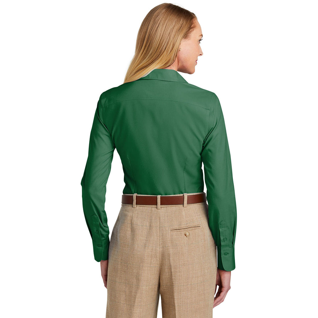 Brooks Brothers Women's Club Green Wrinkle-Free Stretch Naildhead Shirt