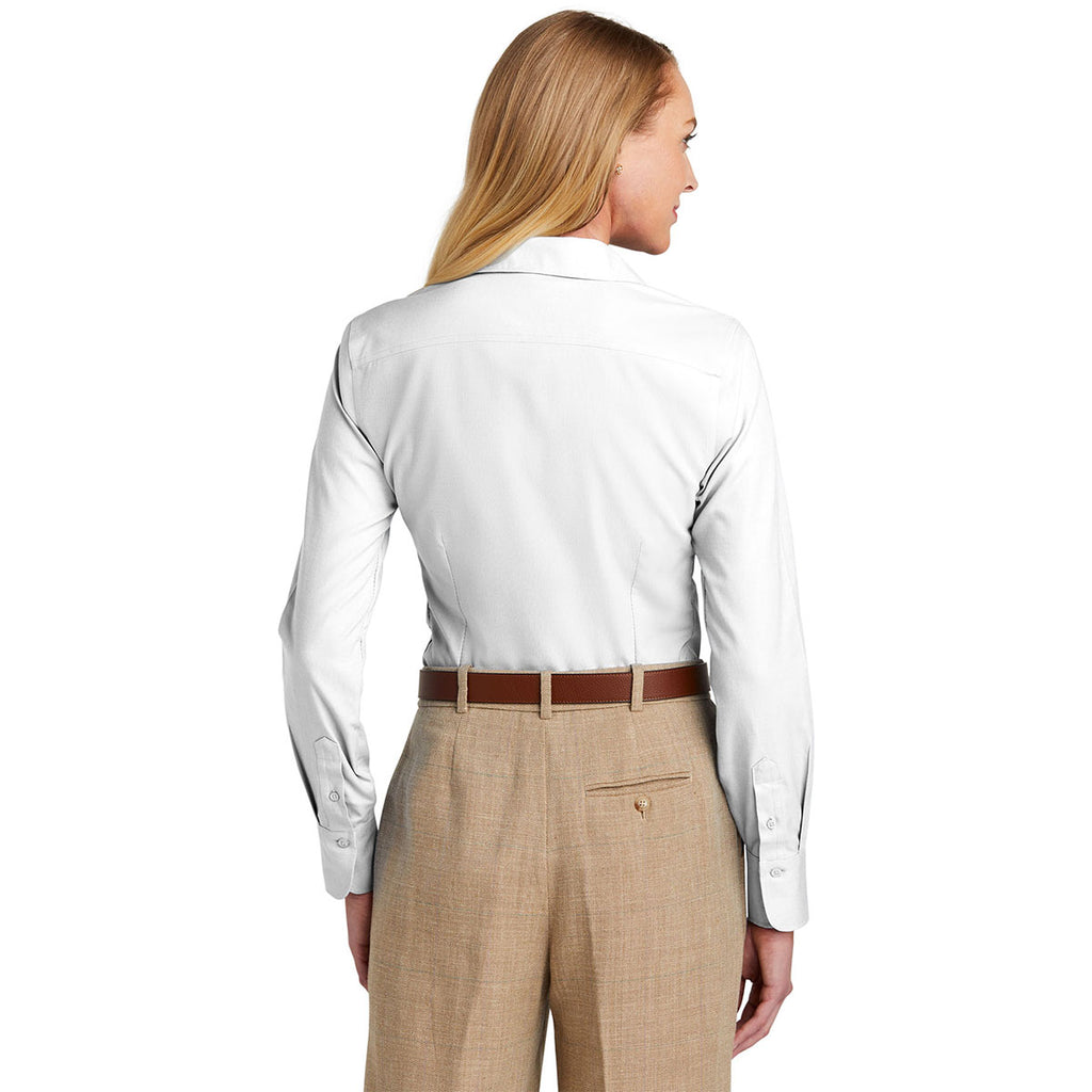 Brooks Brothers Women's White Wrinkle-Free Stretch Naildhead Shirt