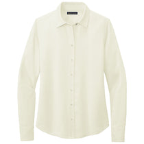 Brooks Brothers Women's Off White Full-Button Satin Blouse