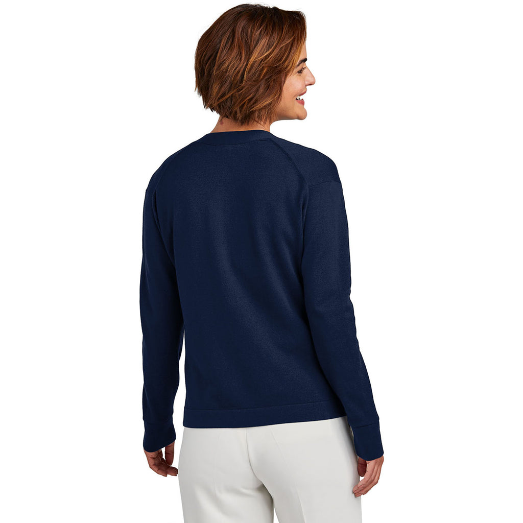 Brooks Brothers Women's Navy Blazer Cotton Stretch Cardigan Sweater