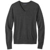 Brooks Brothers Women's Windsor Grey Heather Washable Merino V-Neck Sweater