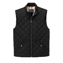 Brooks Brothers Men's Deep Black Quilted Vest