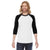 American Apparel Unisex White/Black Poly-Cotton Baseball Raglan Tee