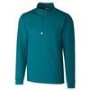 Cutter & Buck Men's Teal Blue Tall DryTec Traverse Half-Zip