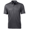 Cutter & Buck Men's Black Pike Banner Print Stretch Tall Polo