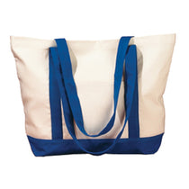 BAGedge Natural/Royal 12 oz Canvas Boat Tote