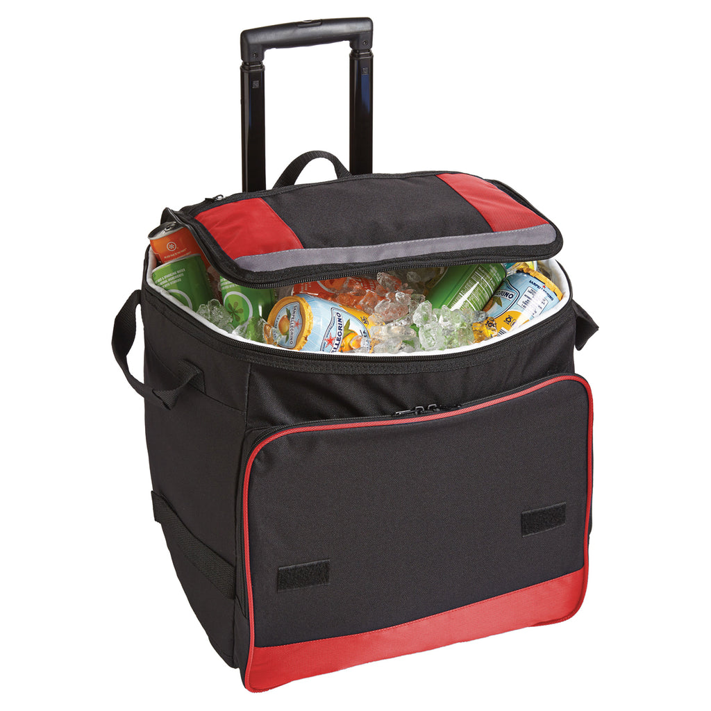 Port Authority Red Rolling Cooler