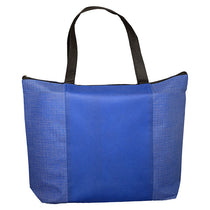 Primeline Blue-Reflex Tonal Non-Woven Zipper Trade Show Tote Bag