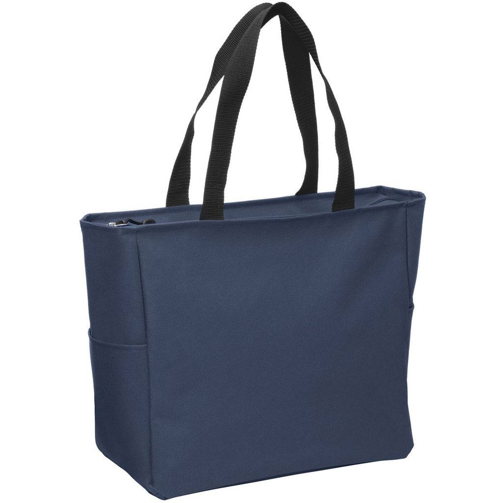 Port Authority Navy Essential Zip Tote