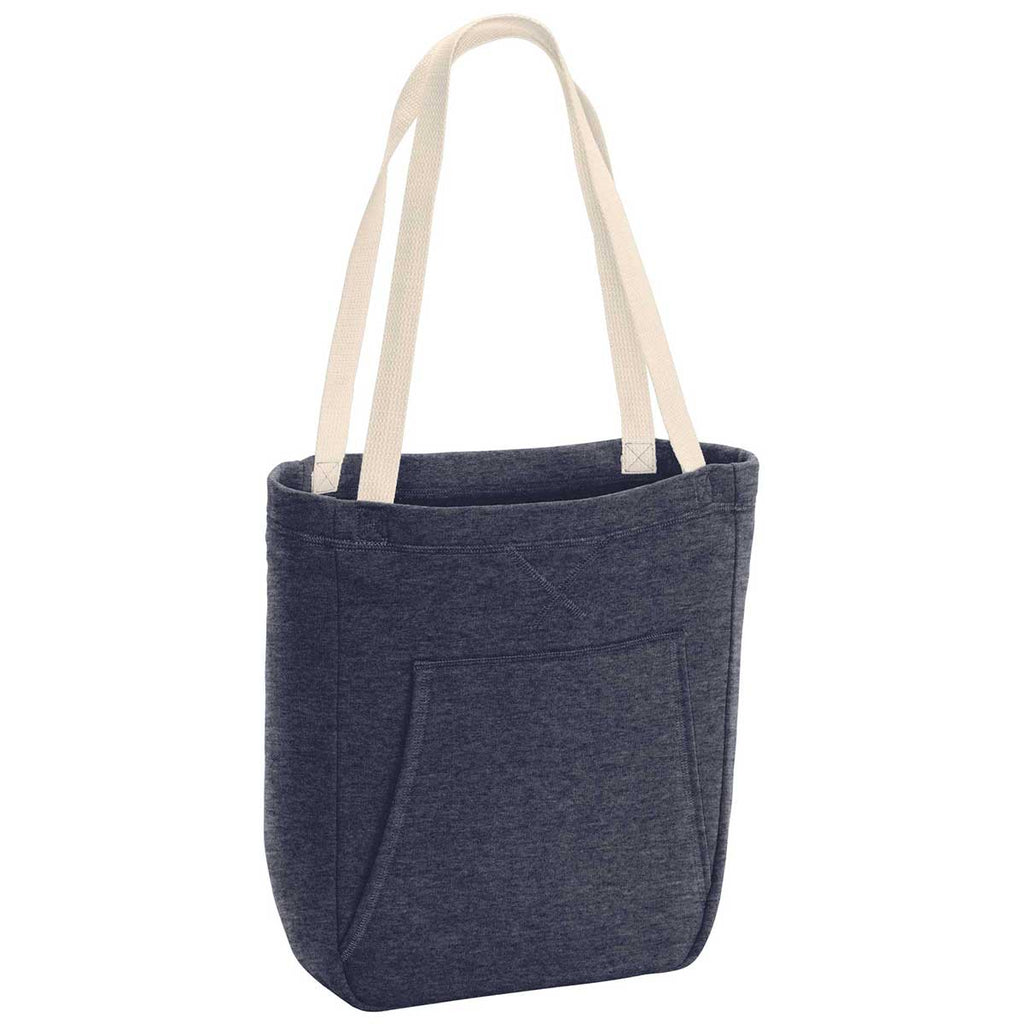 Port Authority Heather Navy Core Sweatshirt Tote