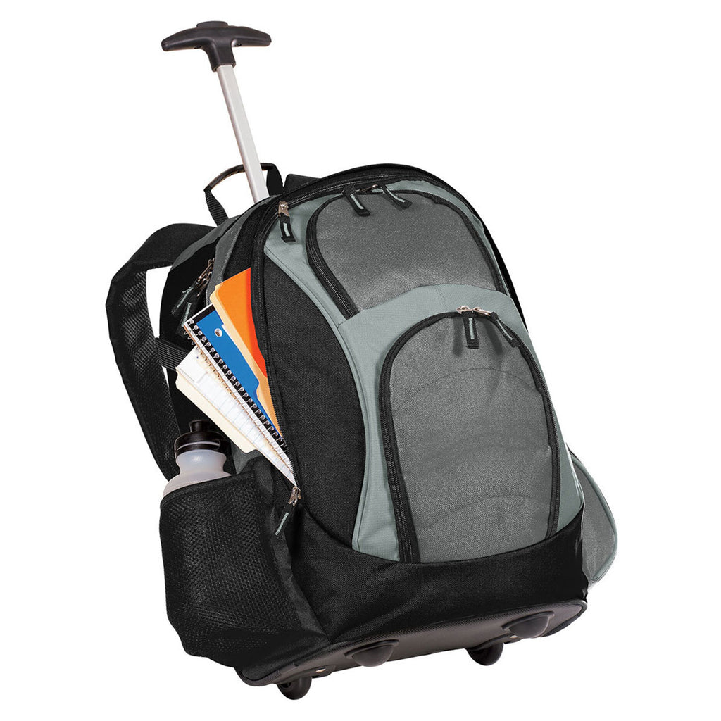 Port Authority Grey/Black Wheeled Backpack