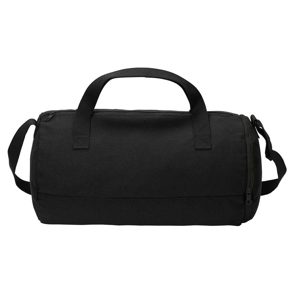 Port Authority Black Cotton Barrel Duffel